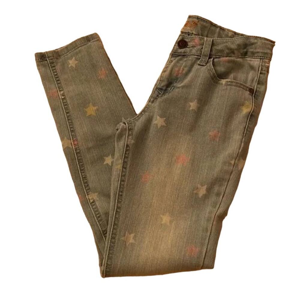 Studio V Vigoss Girls Skinny Jeans Size 12 Light Blue Wash with Pastel Stars NWT